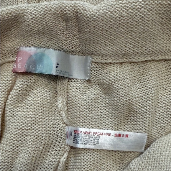 Free People Beach - Living In This Sweater Set PANTS ONLY - Cream - Size Small - Picture 10 of 10